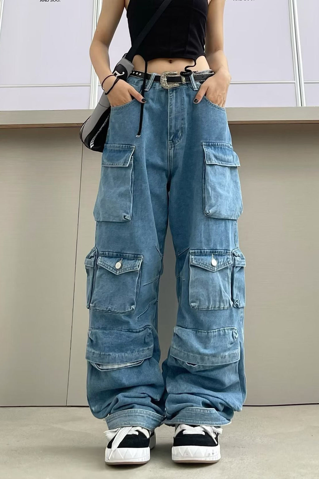 Multi-pocket Baggy Jeans