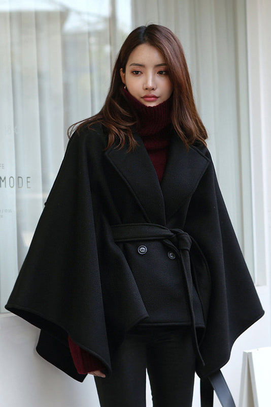 Woolen Cape Coat - UK 12 - SHIPS TO THE UK ONLY