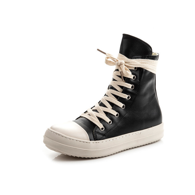 Rick Owens Leather High Top Sneakers (UA)