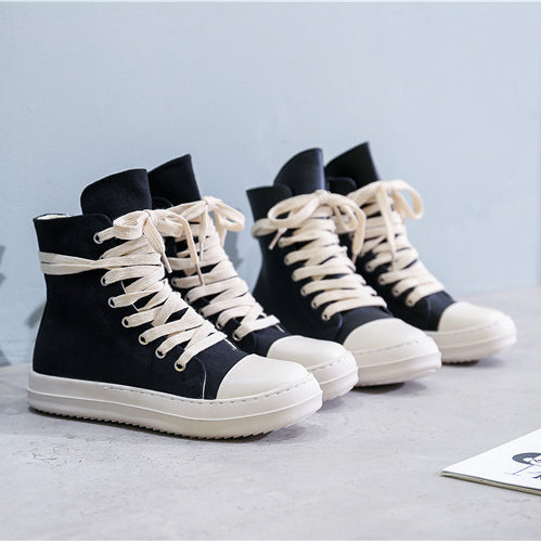 Rick Owens Canvas High Top Sneakers (UA)