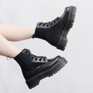 Dr. Martens Molly Leather Platform Boots (UA)