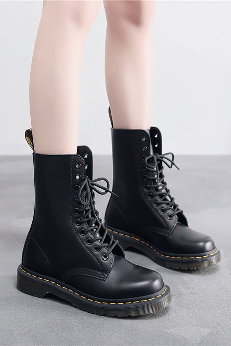 Dr. Martens 1490 Smooth Leather Mid Calf Boots (UA)