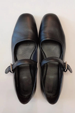 The-Row-style Ava Mary Jane Leather Flats