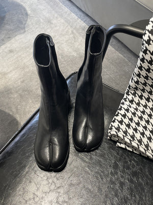 Maison Margiela Tabi Leather Heel Ankle Boots (UA)