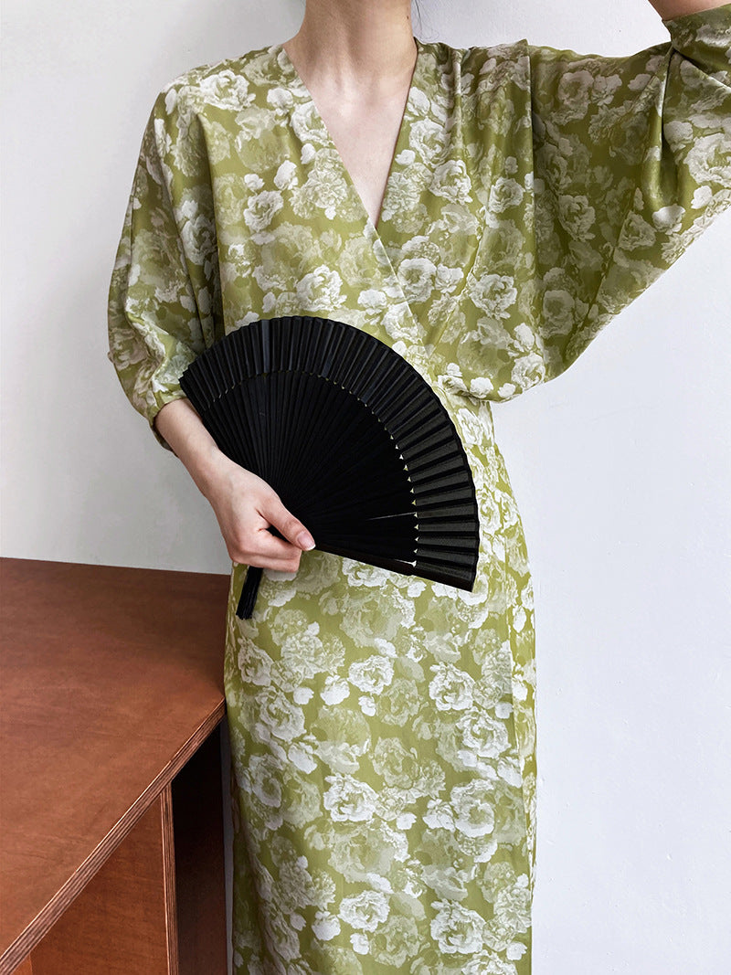 Japanese-style Floral Dress