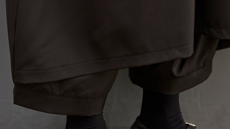 Yamamoto-style Layered Cropped Pants