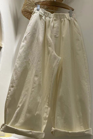 Wide-leg Cotton Pants