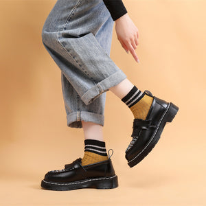 Dr. Martens Adrian Geometric Smooth Leather Tassel Loafers (UA)