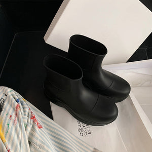 Bottega-Veneta-style Puddle Ankle Boots