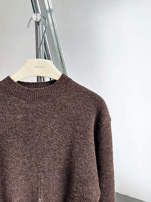 Zipper-slit Sweater