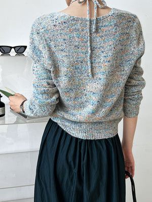 Faux 2-piece Halter-neck Sweater
