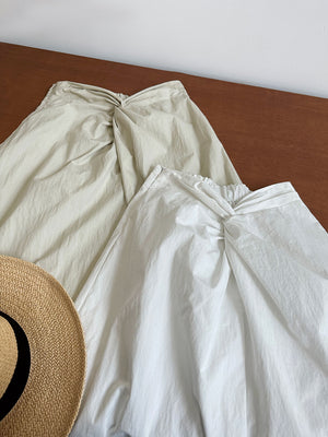 Twist-waist Brocade Skirt