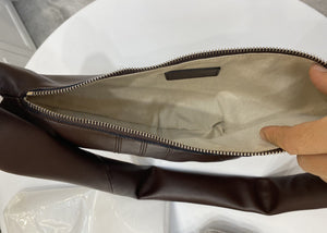 Lemaire-style Croissant Leather Cross Body Bag in White - CLEARANCE SALE 30% OFF - SHIPS TO THE UK ONLY