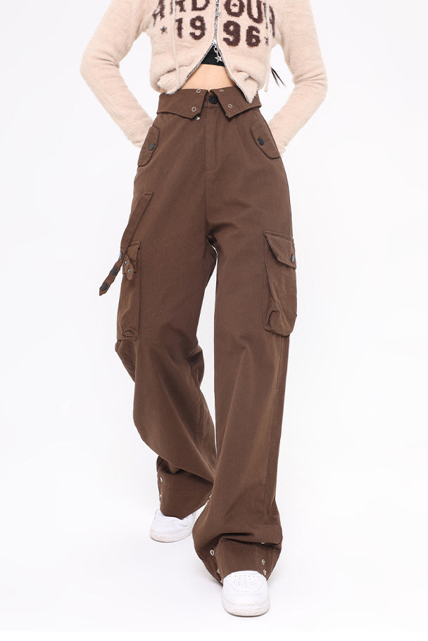 Fold-over-waist Cargo Pants