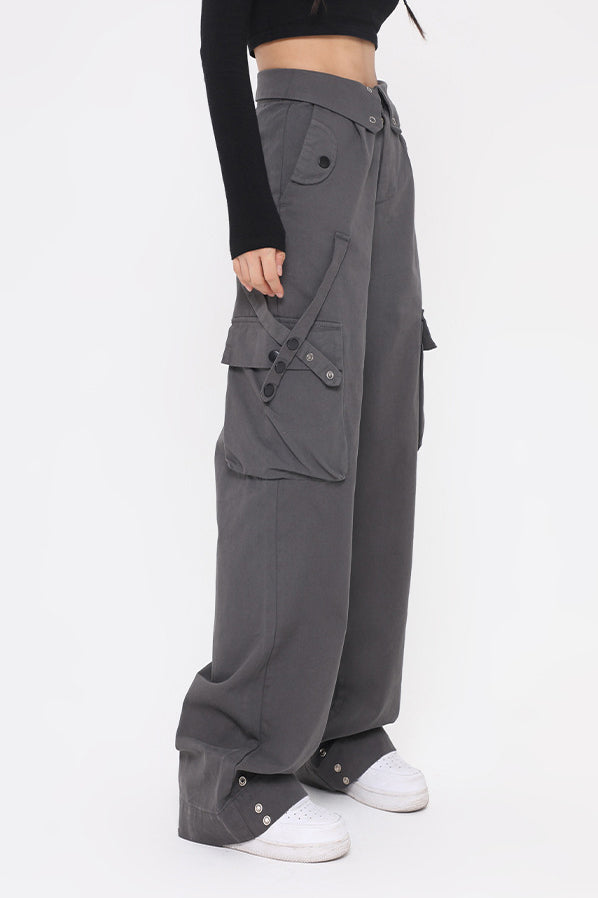 Fold-over-waist Cargo Pants