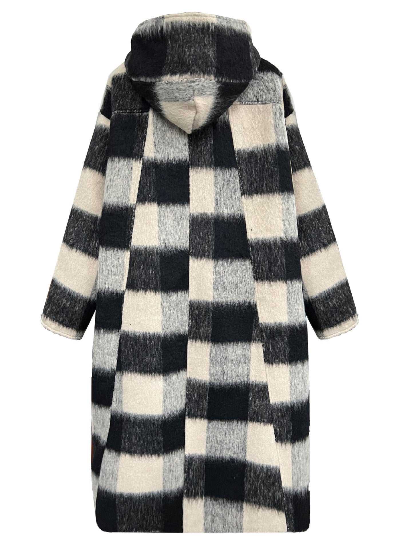 Wool-blend Plaid Coat