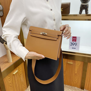 Hermes-style Kelly 22 Sellier Handbag