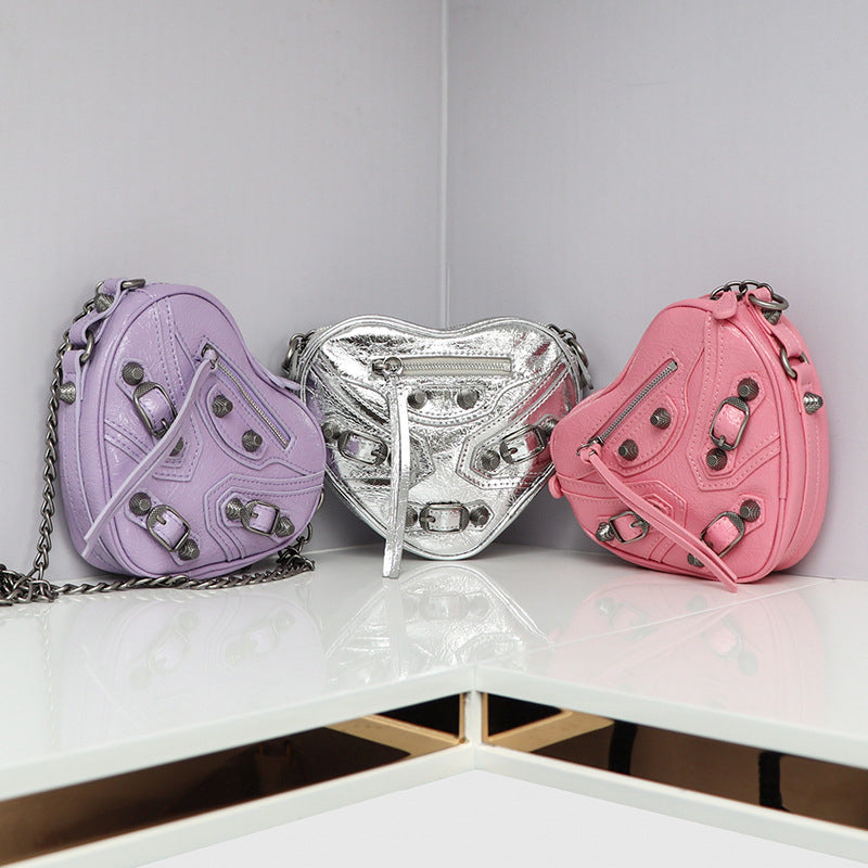 Balenciaga-style Le Cagole Heart Mini Bag