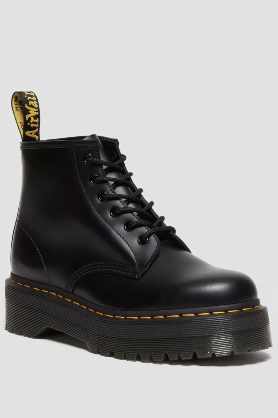 Dr. Martens 101 Smooth Leather Platform Ankle Boots (UA)