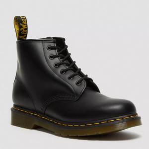 Dr. Martens 101 Yellow Stitch Smooth Leather Ankle Boots (UA)