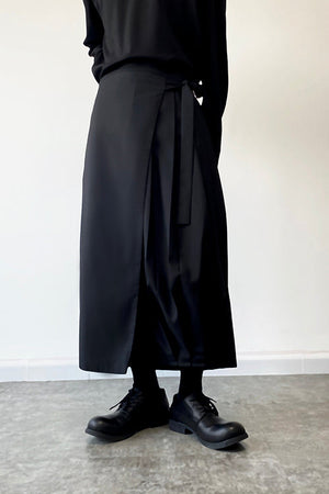 Yamamoto-style Layered Asymmetric Skirt-Pants – Dumy Mun
