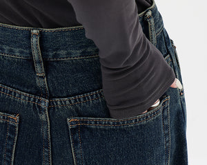 Drape-cut Wide-leg Jeans