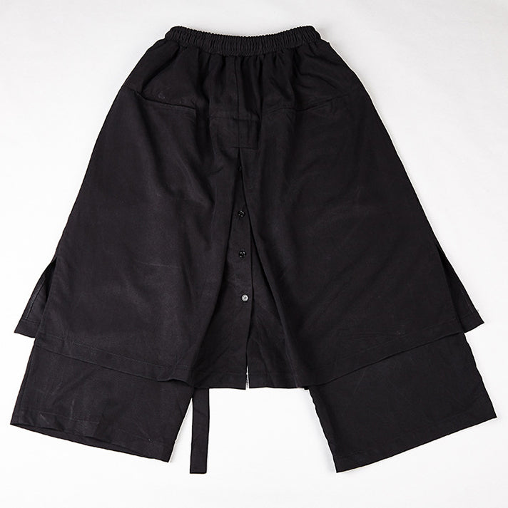 Yamamoto-style 9-point Button-up Layered Pants
