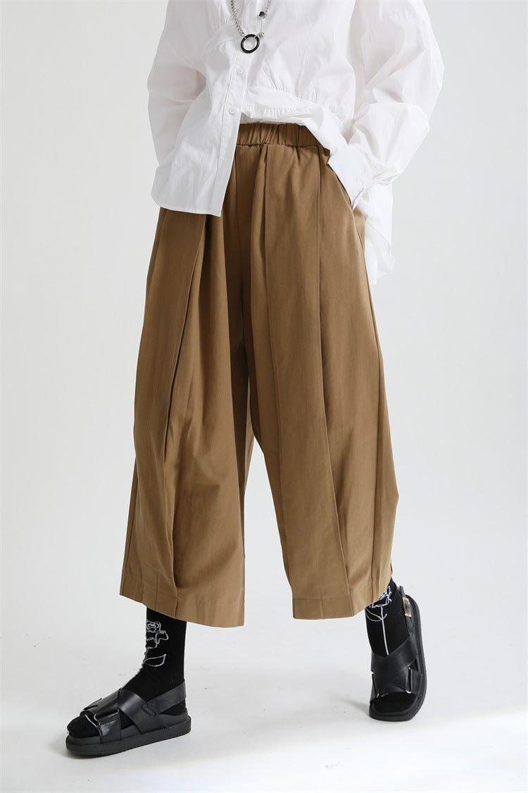 Pleated Cropped Pants