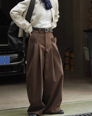 Autumn & Winter Front-pocket Double-pleated Pants