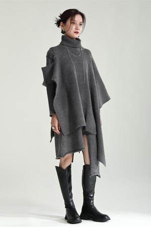 Asymmetric 2-piece Dress & Sweater Matching Set