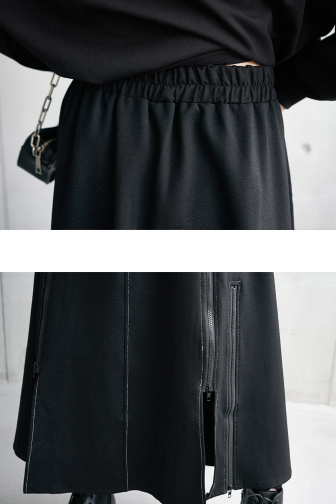 Zipper-accent Skirt