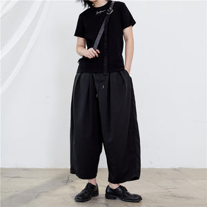 Yamamoto-style Tapered-fit Cropped Pants