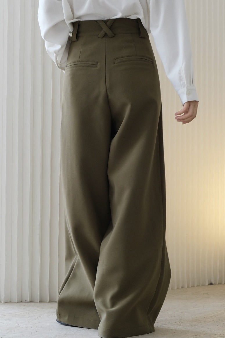 Front-pocket Wide-leg Pants