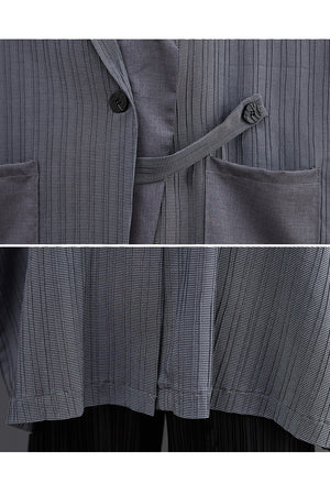 Double-lapel Textured Jacket