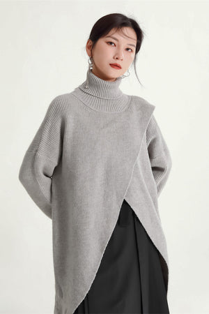 Yamamoto-style Long Split Sweater